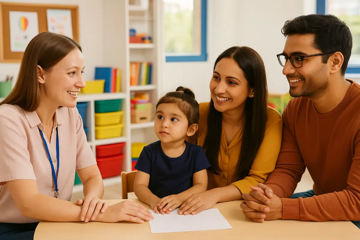 Parent and child reading together at home, building early learning connections